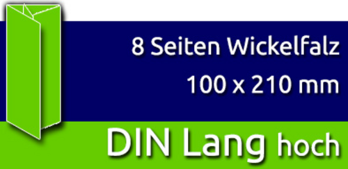 Faltblätter | DIN Lang hoch | 8 Seiten | Wickelfalz