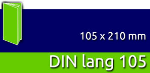 Bücher 7% mit PUR-Klebebindung | DIN lang 105 (105 x 210 mm)