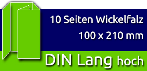 Faltblätter | DIN Lang hoch | 10 Seiten | Wickelfalz