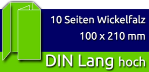 Faltblätter | DIN Lang hoch | 10 Seiten | Wickelfalz