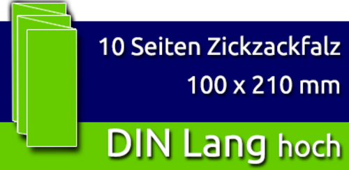 Faltblätter | DIN Lang hoch | 10 Seiten | Zickzackfalz
