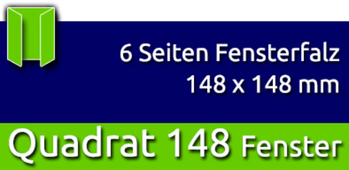Faltblätter | Quadrat 148 Fensterfalz
