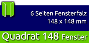 Faltblätter | Quadrat 148 Fensterfalz
