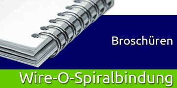 Broschüren mit Wire-O-Bindung | 7 % MwSt.