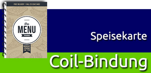 Speisekarten aus Synthetik-Papier | Coil-Spiralbindung