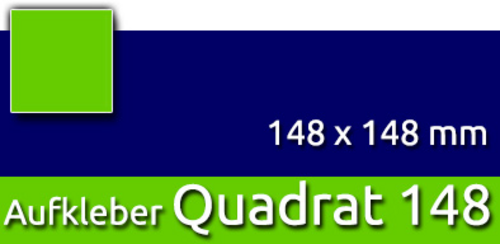 Aufkleber | Quadrat 148 x 148 mm