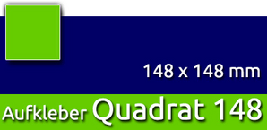 Aufkleber | Quadrat 148 x 148 mm