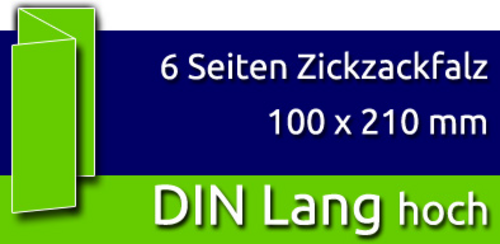 Faltblätter | DIN Lang hoch | 6 Seiten | Zickzackfalz