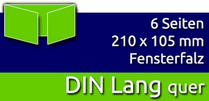 Faltblätter | DIN Lang quer | 6 Seiten Fensterfalz