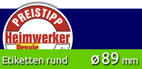 Etiketten rund | ø 89 mm