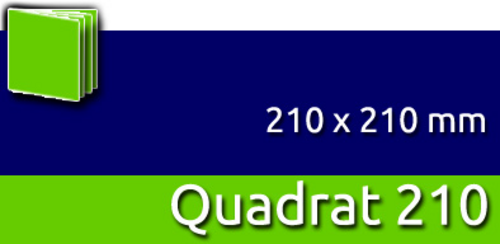 Bücher 7% mit PUR-Klebebindung | Quadrat 210